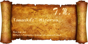 Tamaskó Minerva névjegykártya